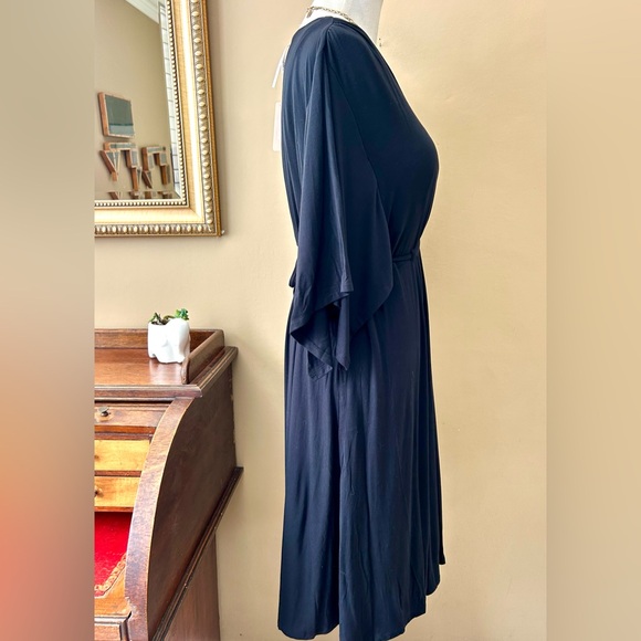 Soma Soft Jersey Flutter Sleeve Caftan Short Bra Dress Black Size XXL NWT - Picture 12 of 16